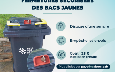 Fermetures sécurisées des bacs jaunes