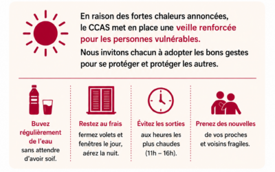 Fortes chaleurs : restons vigilants !